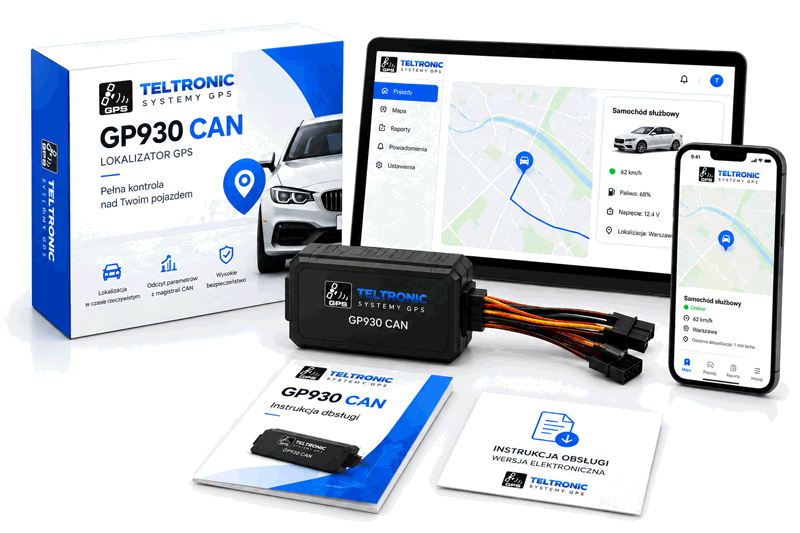 Zawartość zestawu lokalizatora GPS Teltronic